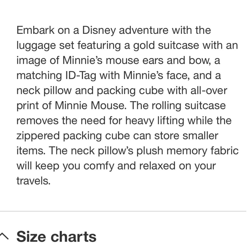 DISNEY NEW Minnie Mouse id, packing cube and neck pillow - Picture 4 of 4